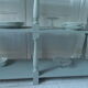 Console vintage 3 plateaux vert de gris