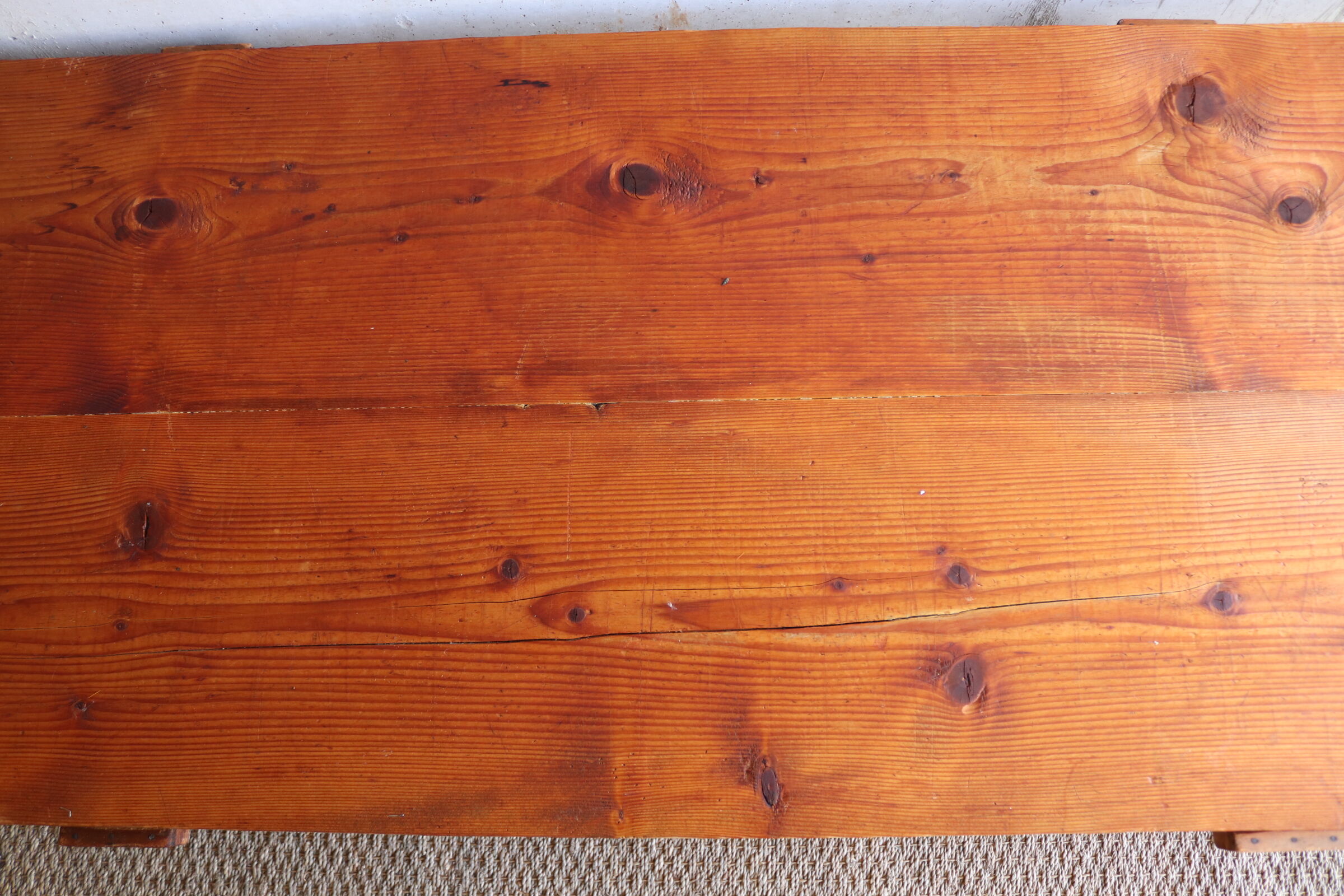 Coffee table on convent trestles