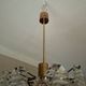 Kinkeldey brass and faceted glass 3-level chandelier, 1960s