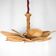 Lustre « feuilles » en rotin