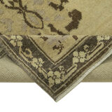 1960s handmade one-of-a-kind oriental beige rug 90 cm x 182 cm