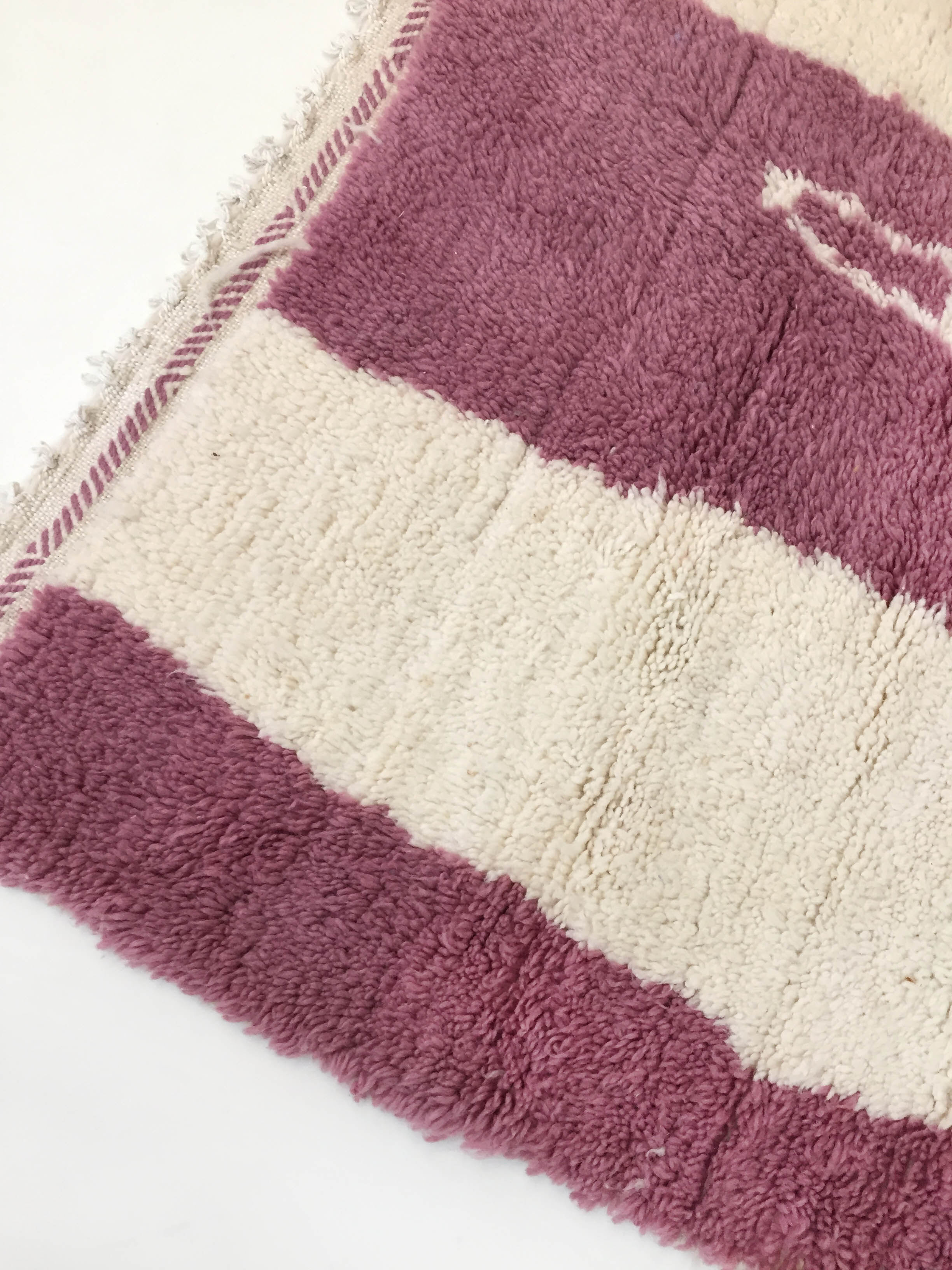 Moroccan Berber carpet Beni Ouarain ecru with colorful patterns 250x146cm