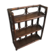 Wall shelf 3 trays in brown rattan from the 60 vintage