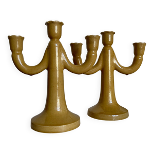 paire de bougeoirs en