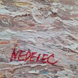 Painting breton landscape signed nedelec