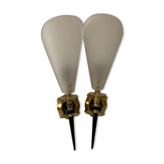 Pair of wall lamps 50s