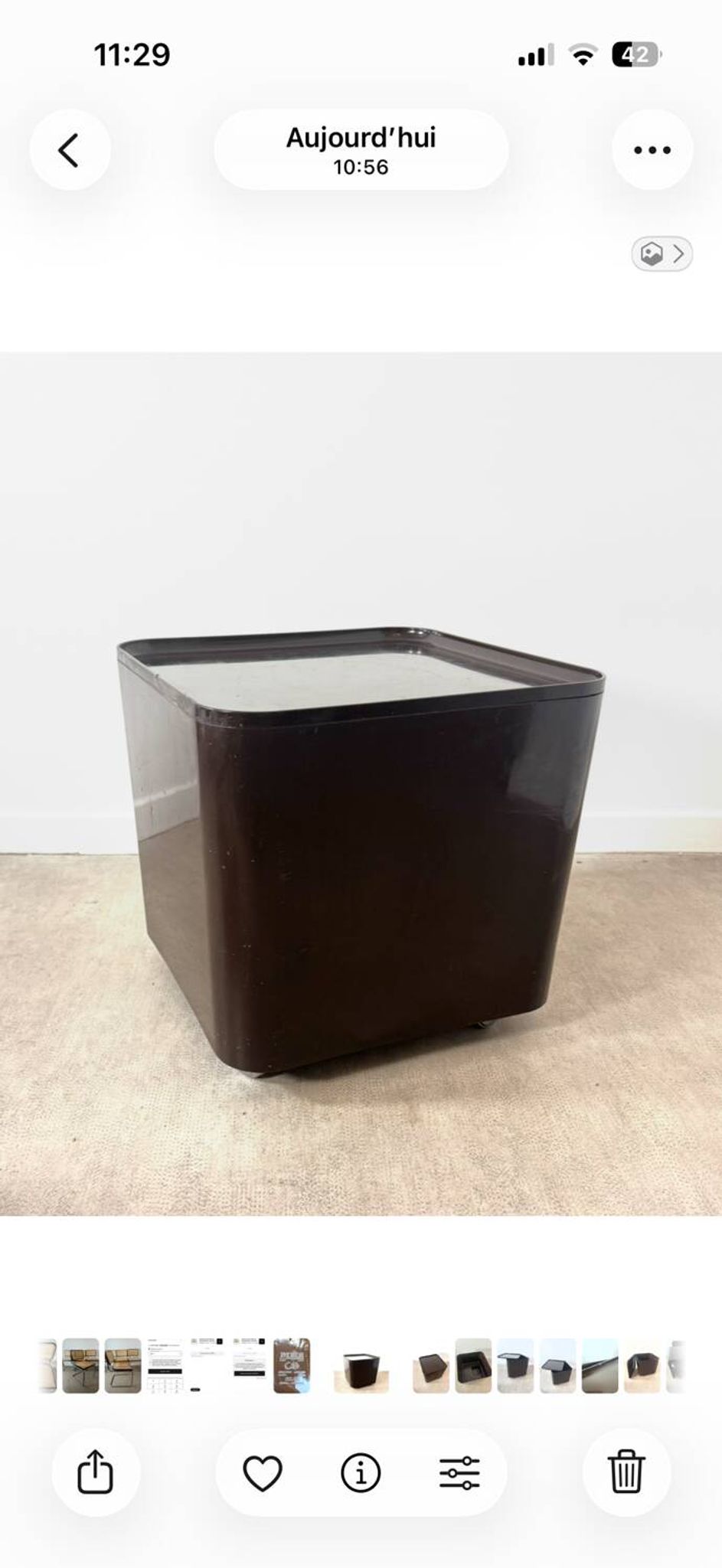 Rolling table / DIME MARCELLO SIARD drawer