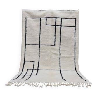 Handmade traditional beni mrirt rug in wool, size 200 x 300 cm