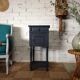 Table de chevet Louis XVI noir anthracite