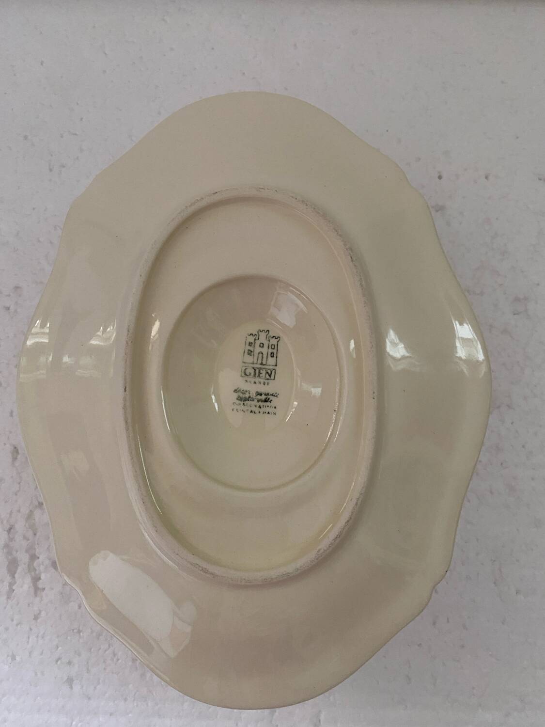 Saucière vintage GIEN décor peint à la main garanti inaltérable !