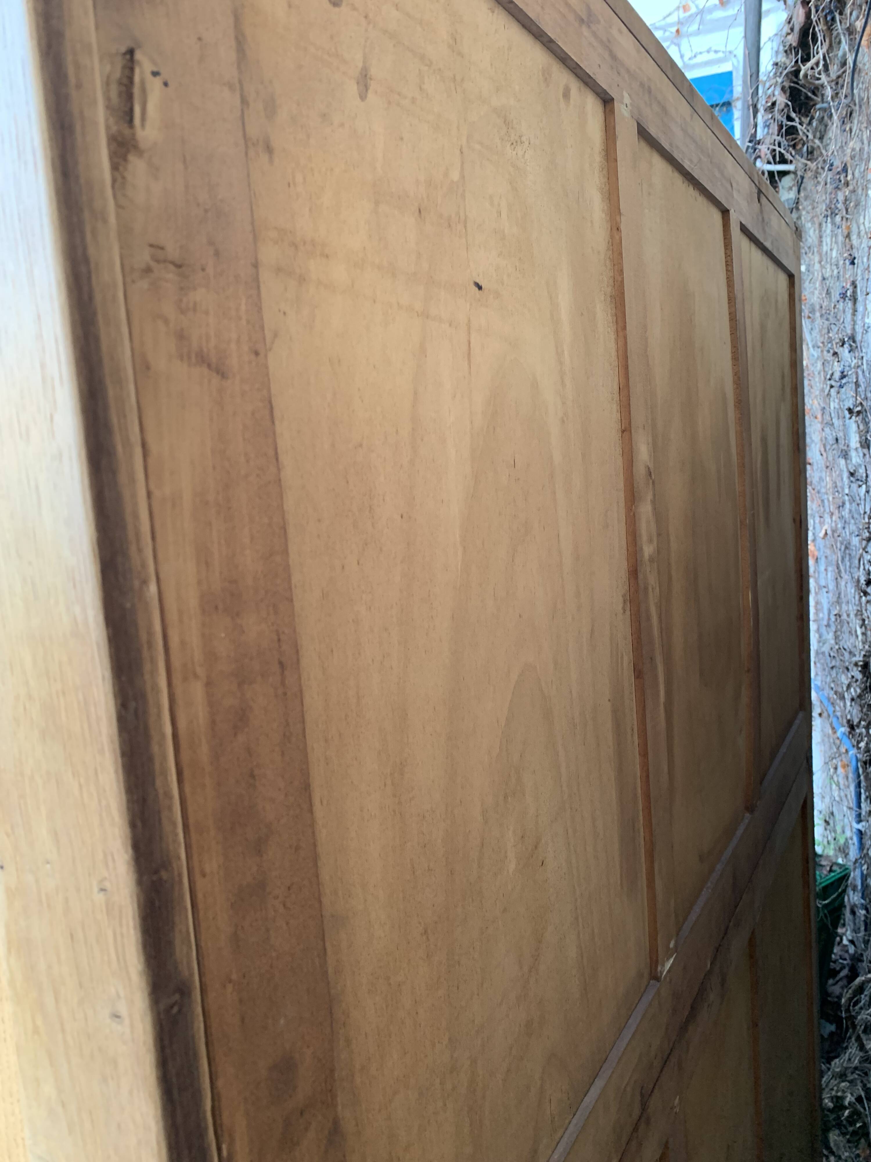 Parisian art deco wardrobe sliding doors solid raw oak