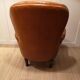 Pair of leather chesterfield chairs