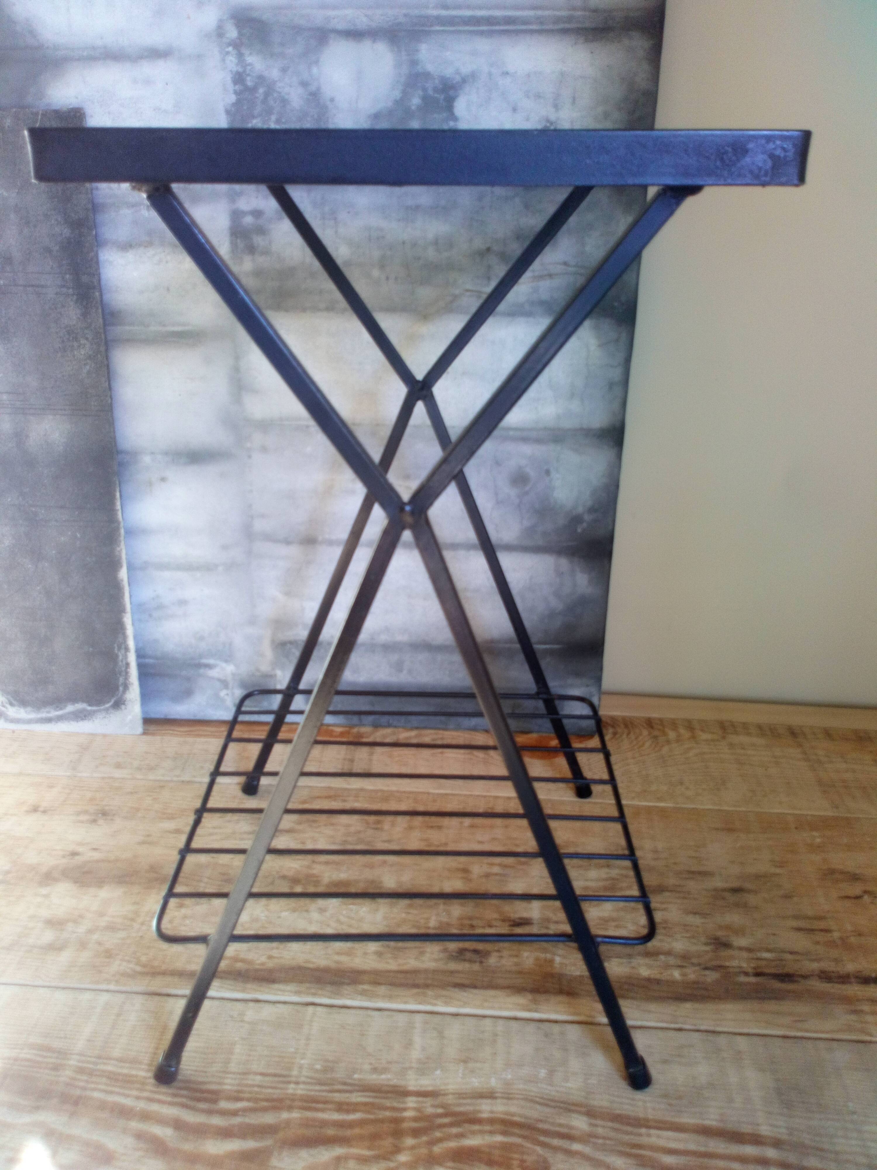 50s metal side table