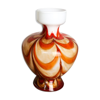 Multicolor vintage Pop Art opaline Florence vase, Italy, 1970s