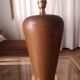 80s wood and brass lamp base