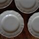 6 flat plates Digoin Sarreguemines ivory model (ø 24,5cm)