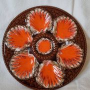 6 assiettes huîtres Vallauris Marius Giuge