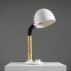 Egon Hillebrand desk lamp in white metal with brass accents