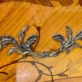 Curved chest of drawers Louis XV style in marquetry