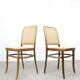 Chaises vintage n°811 en bois courbé, lot de 4