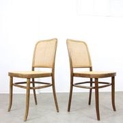 Chaises vintage n°811 en bois courbé, lot de 4