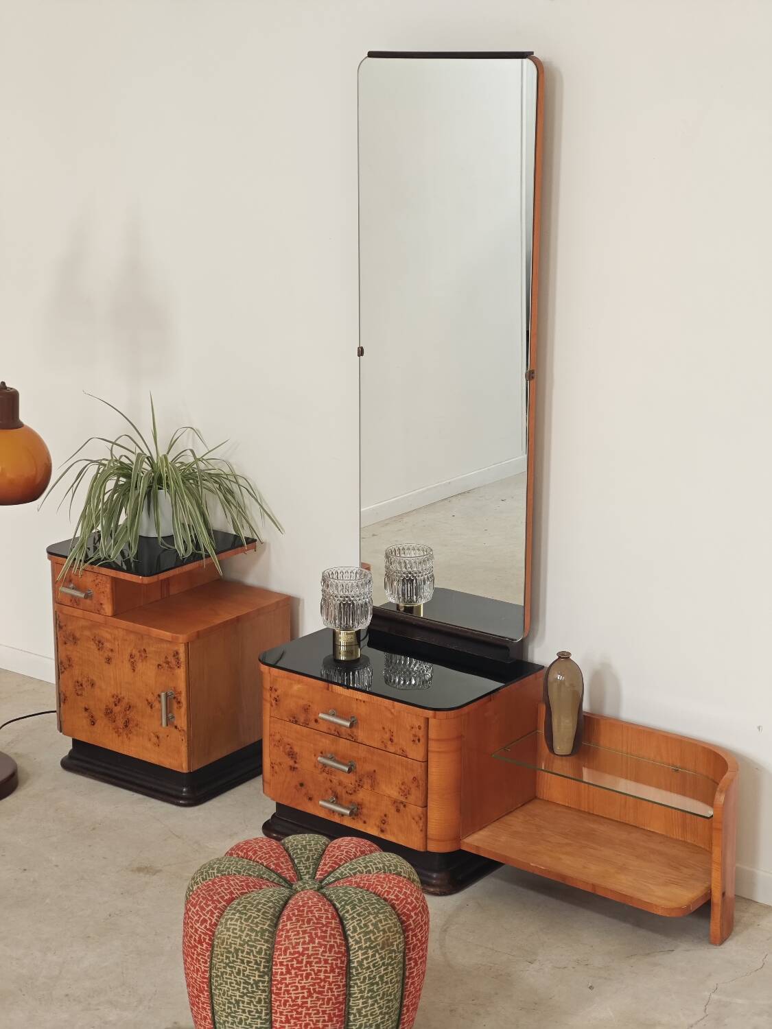 Jindrich Halabala dressing table and bedside tables for Up Zavody 1950