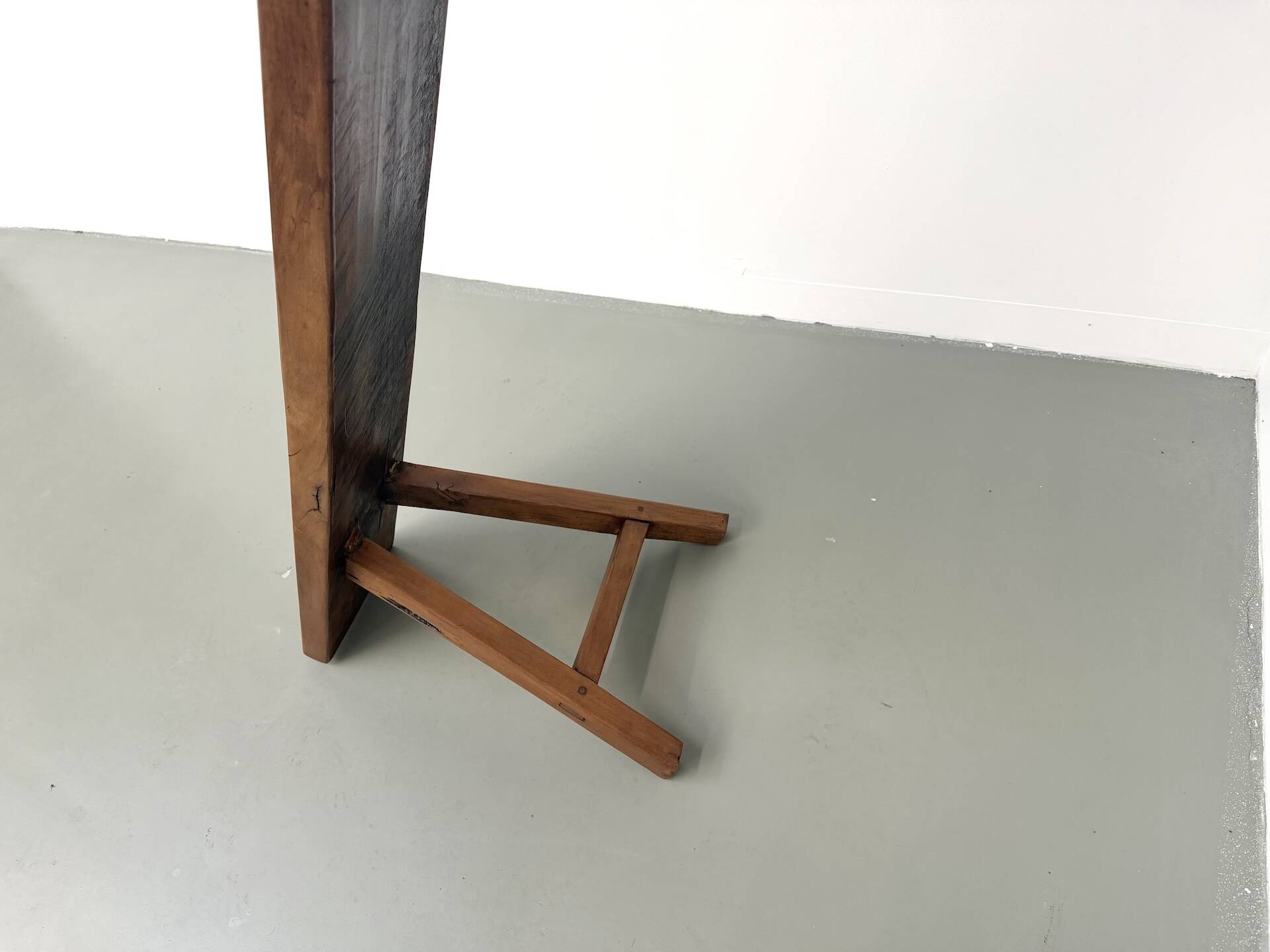 Restored solid walnut bench — 1950s