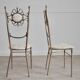 Hollywood regency chiavarine side chairs, 1950s, set of 2