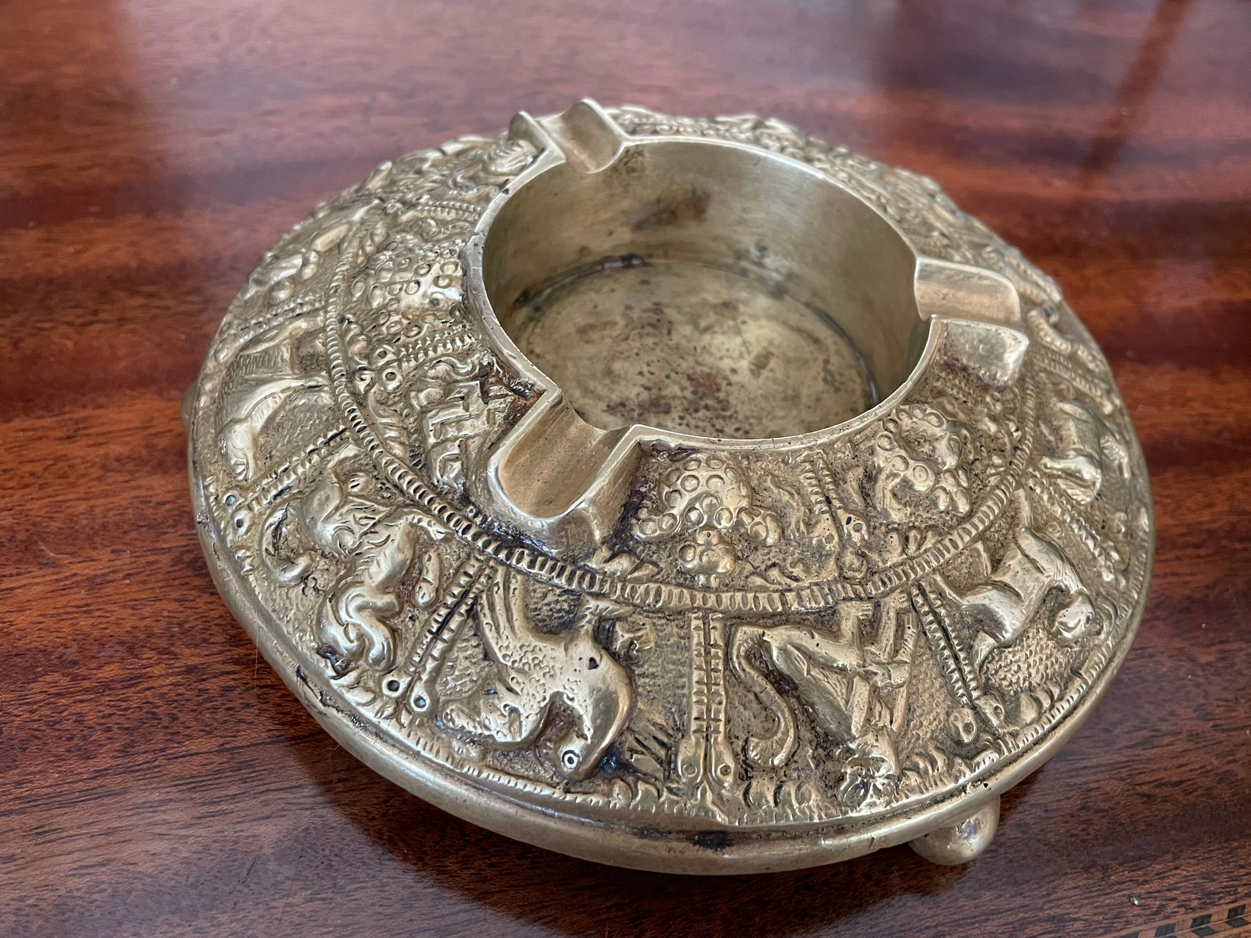Ashtray in gilded bronze circa 1900