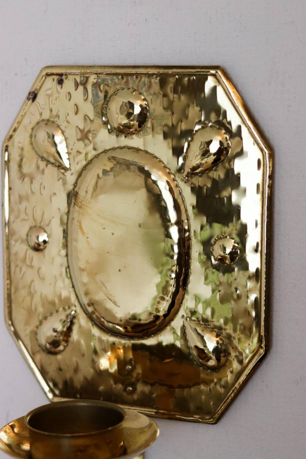 Pair of Mid-Century Brass Swedish Sconces