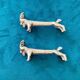 10 animal-shaped knife holders in silver-colored metal