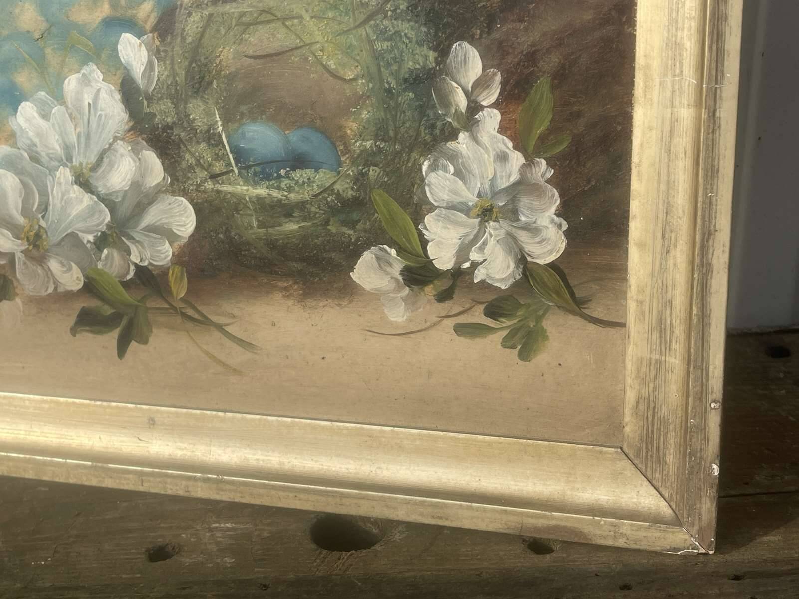 Still life from the early 20th century, oil on cardboard signed Lance