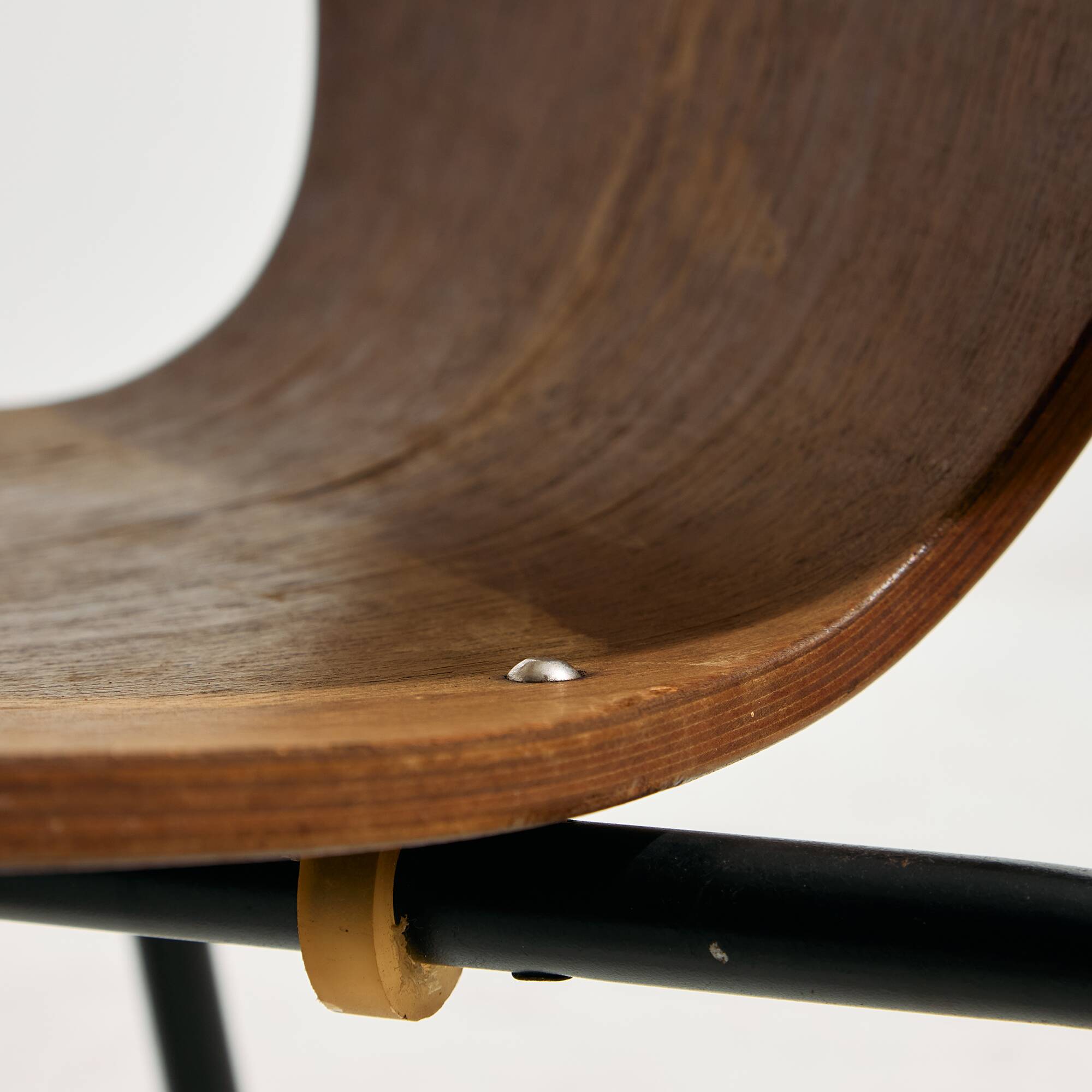Teak chair with writing tablet