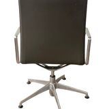 Set of Matteo Grassi designer armchairs – MIZAR Collection – Grey leather