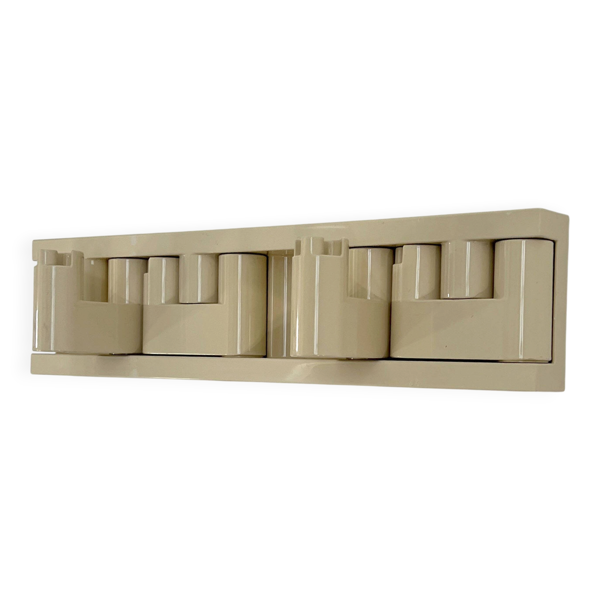 Wall-mounted coat rack Minivip white by Benanti & Brunori for Velca Legnano