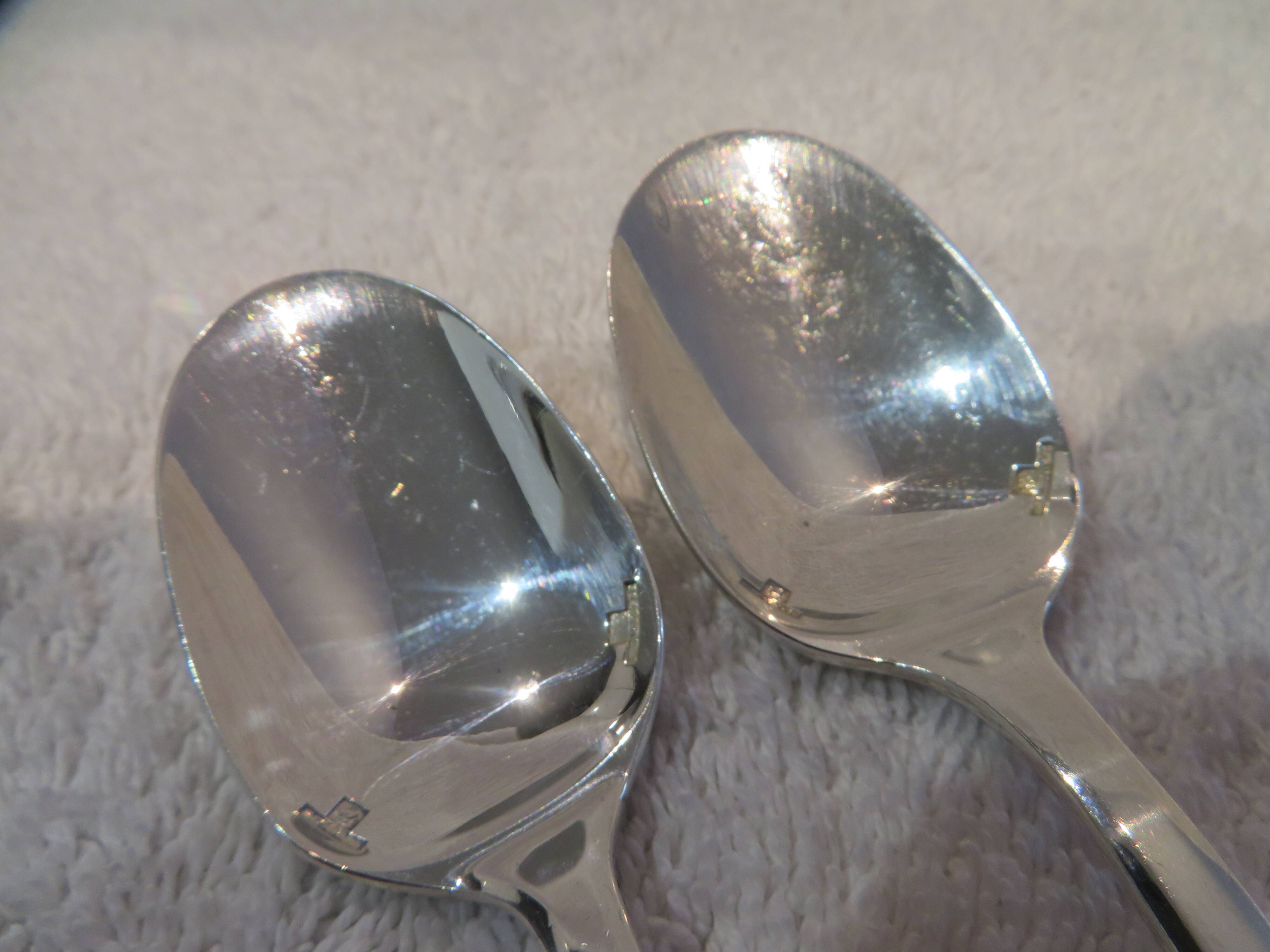2 silver-plated teaspoons by Christofle Concorde, 13.6 cm