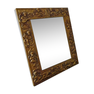 Miroir décor baroque 29x33cm