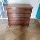 Antique oak burr chest of drawers - 4 drawers - marquetry inlay from the early 21st century