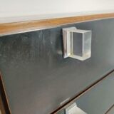 Vintage rosewood sideboard, chrome 1960