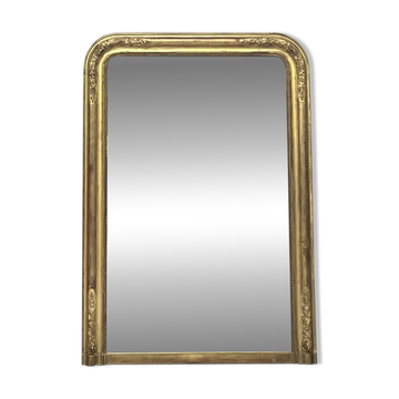 Louis-Philippe beaded fireplace mirror 126/90cm gold leaf, glass