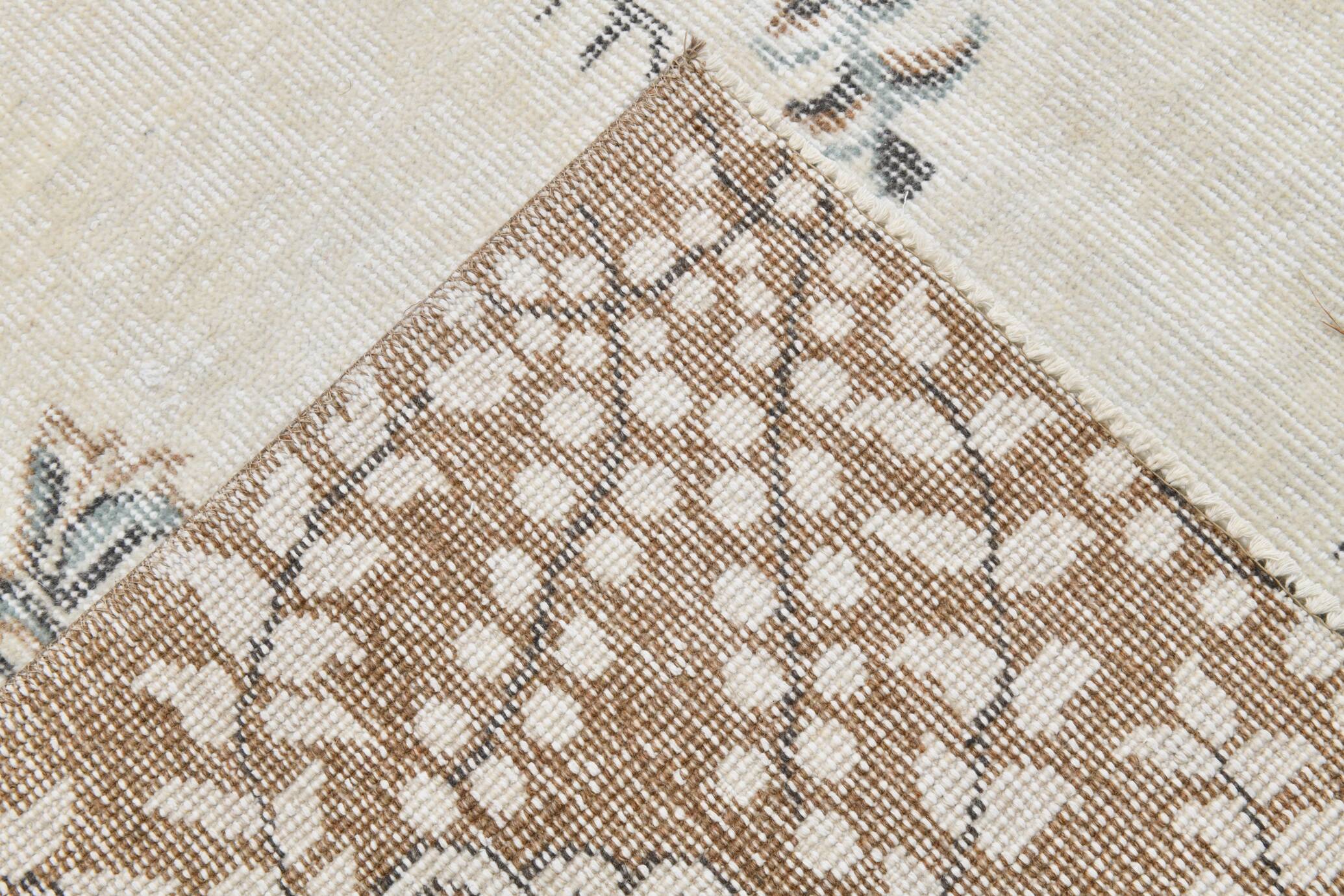 Beige & Brown Turkish Vintage Rug 166x272Cm SK 21860