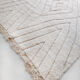 Moroccan Berber carpet blessed ouarain ecru plain with engraved diamonds 300x207cm