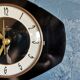Vintage formica clock silent wall clock "Junghans golden black"