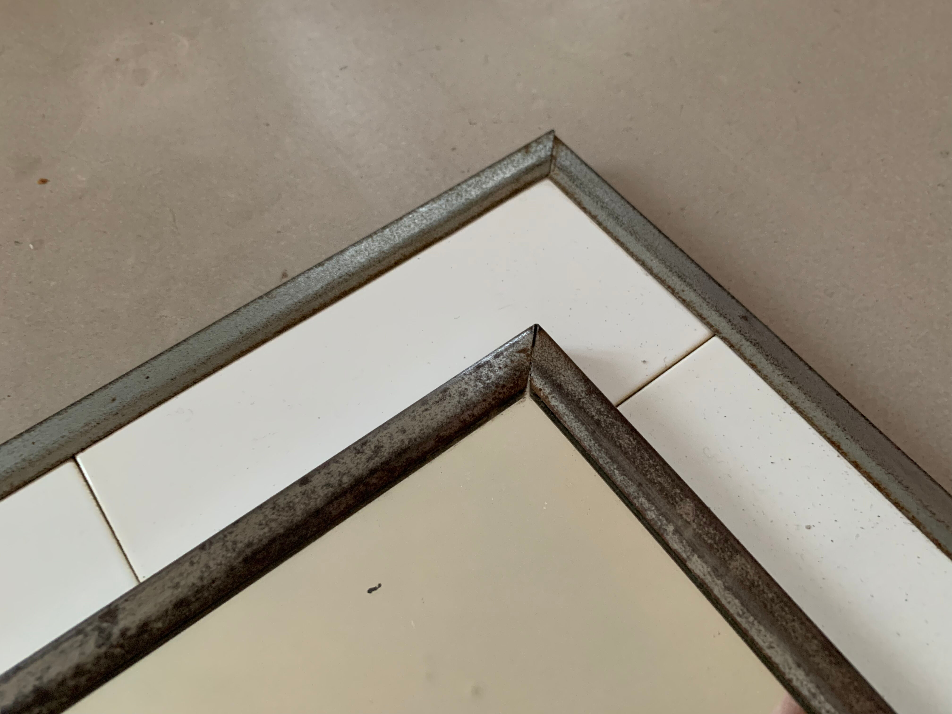 Barber mirror old tiles