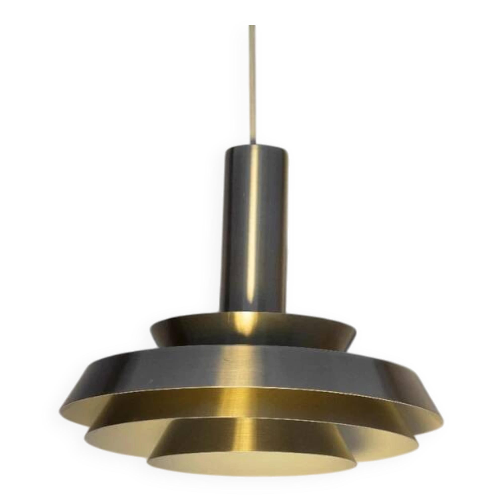 Danish aluminium suspension by Lyskaer Belysning, 1970s