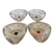 Four ashtrays Reims playing cards spade diamond club heart