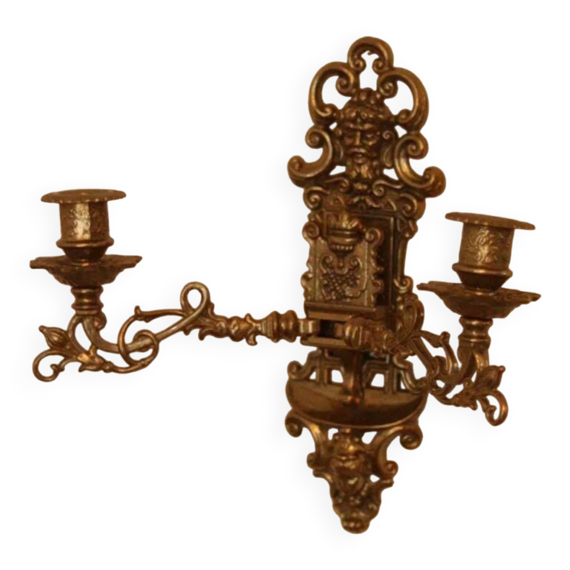 Applique murale suédoise en laiton, style milieu du siècle