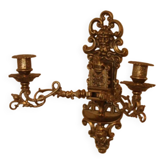 Applique murale suédoise en laiton, style milieu du siècle