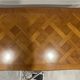 Louis XV style desk, natural wood and marquetry top