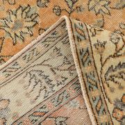 5x9 Vintage Orange Floral Turkish Area Rug, 160x271Cm